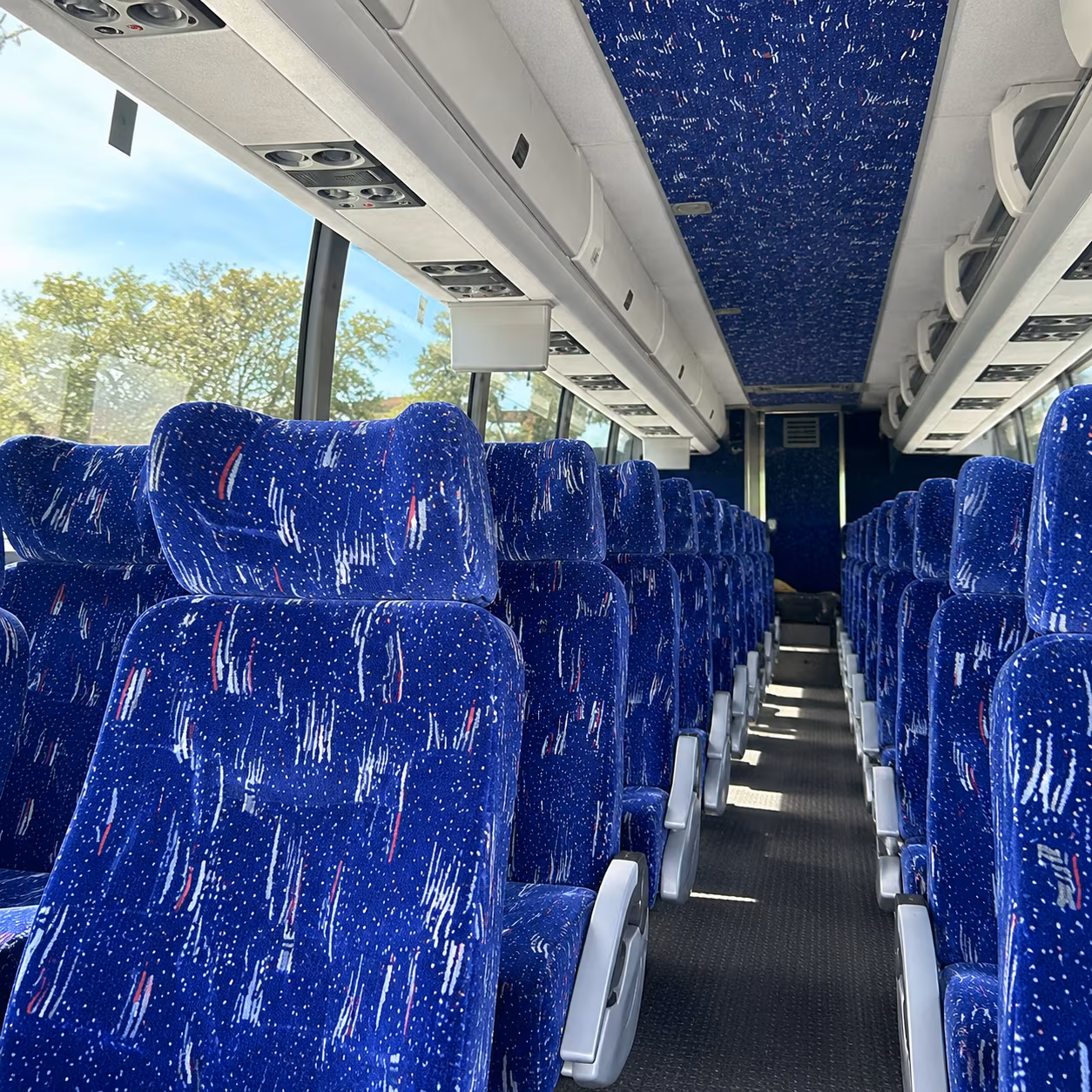 kirkland charter bus rental interior